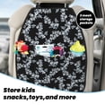 thumbnail image 4 of Flower print A Mats Back Seat Protectors, Car Seat Protector Vehicle Organizers Waterproof Cover Back Seat Cover for Kids with 3 Storage Pockets 2 Pack, 4 of 5