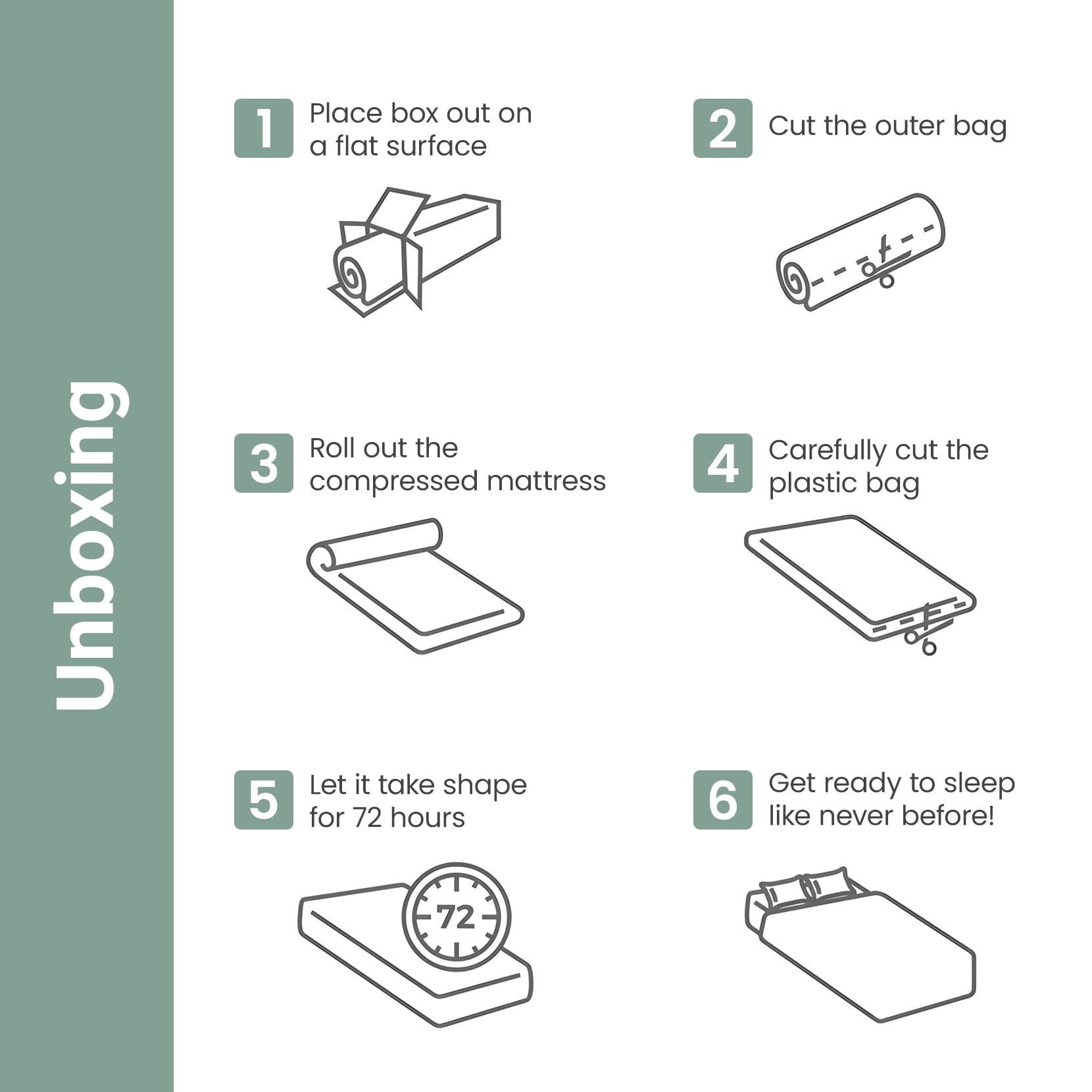 Neche 10" Queen Size Hybrid Mattress, Memory Foam & Pocket Springs, Medium Firmness, Breathable & Pressure Relieving, Individual Pocket, Single Mattress in a box, Ideal for Guest Bedrooms