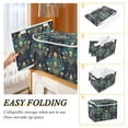 thumbnail image 2 of Yayeee Collapsible Cube Storage Bin with Lid Fabric Closet Decorative Basket with Handles, Gold Peacock Pattern, 2 of 7