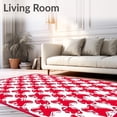 thumbnail image 2 of ODIKA 2'x3' Machine Washable Non-Slip Area Rug, Retro Mosaic Labyrinth with Interlocking Diamonds and Dot Details High Traffic Rug with Pad, Red, 555901, 2 of 8