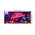 thumbnail image 6 of 13 x 6 FT Halloween Garage Door Cover Banner, Neon Spooky Haunted House Pumpkin Ghost Backdrop, UV Resistant Large Wall Decor for Indoor Outdoor Yard Home Halloween Party Decoration, 6 of 8