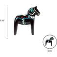 thumbnail image 2 of Oktoberfest Haus Wooden Black Swedish Horse Themed 4" inches Wood Figurine for Home Decor - Black, 2 of 3