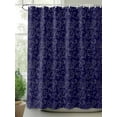 thumbnail image 2 of Fsddascl Navy Blue Floral Shower Curtain Set - 72" x 78" Washable Bathtub Curtain with 12 Hooks, Vintage Farmhouse Abstract Flowers Waterproof Fabric Stall Shower Curtains for Bathroom/Bathtub Décor, 2 of 6