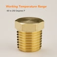 thumbnail image 4 of (12 Pack) 1/4 Inch NPT Male Brass Pipe Plug, Brass Outer Hex Thread Socket Pipe Fitting Plug, 4 of 5