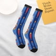 thumbnail image 4 of Daiia Sports Socks Cute Fish Printed Novelty Crew Socks for Men Women Knee High Socks Cotton Socks Soft & Breathable Support Unisex Socks, 4 of 9