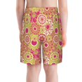 thumbnail image 3 of Cauagu Yellow Flowers Print Swim Trunks for Men,Youth Boys Swim Shorts Compression Liner Beach Shorts Boys' Swimming Shorts 7-20 Years Bathing Suit-Small, 3 of 7