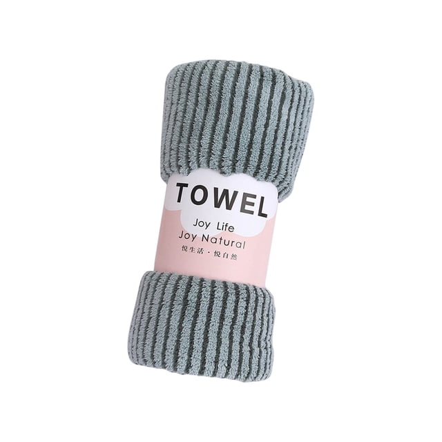 Absorbent Velvet Towel, Colorful Striped Face Wash Towel, Childrens Household Soft Gift Towel