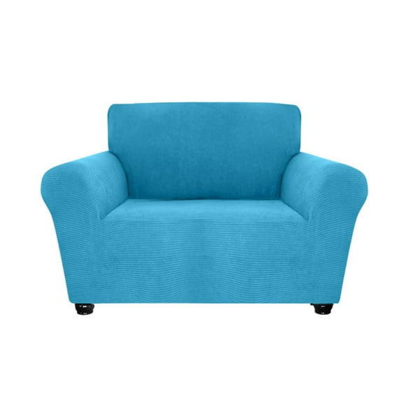 Housse de Canapé Extensible en Spandex - Housse de Canapé Douce Antidérapante 4 Places Lavable pour Salon Animaux de Compagnie (Bleu Ciel)