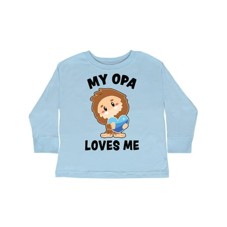 

Inktastic Cute Bigfoot My Opa Loves Me Gift Toddler Boy Girl Long Sleeve T-Shirt