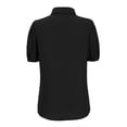 thumbnail image 5 of QASIEATN Womens Shirts Button Down Dress Shirts Casual Short Sleeve Textured Collared Summer Work Blouse Camping Clothes, 5 of 8