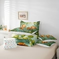 thumbnail image 6 of Feelyou Kawaii Monkey Animal Bedding Comforter Set 7pcs, Green Leaf Plant Full Bedding Set, 6 of 8