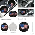 thumbnail image 6 of Uorisanigo American Flag Print Car Seat Covers Full Set 10 Pcs with Soft Elastic Fabrics Car Seat Belt Cover Steering Wheel Cover Auto Water Cup Coaster Chapstick Holder Universal Fit for Cars,Suvs, 6 of 7