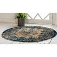 thumbnail image 4 of Unique Loom Brent Dorchester Rug Blue/Beige 4' 5" Round Medallion Traditional Perfect For Dining Room Entryway Bed Room, 4 of 5