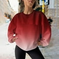 thumbnail image 2 of Besolor Chandail en Molleton Tricoté pour Femmes Mode Automne Col Rond Dégradé Chandail Chemises Manches Longues, 2 of 7