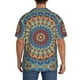 thumbnail image 3 of Balery Round Mandala Camisa Casual de Manga Corta con Botones para Hombre, Texturizada, Estilo Cubano, para Playa, Verano-Large, 3 of 5