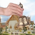 thumbnail image 2 of Tomshoo Campana de bronce, Campana con meditación Campana Tibetana Meditación Campana de Mano Dsfen Bell Funien Tibetano Laoshe Leeofty Campana llena de bronce, 2 of 8