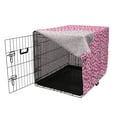thumbnail image 3 of Valentine's Day Dog Crate Cover, Love Themed Simple Pattern with Hearts, Easy to Use Pet Kennel Cover Small Dogs Puppies Kittens, 7 Sizes, Pink Fuchsia, by Ambesonne, 3 of 6