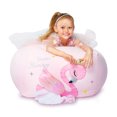 thumbnail image 3 of Flamingo Stuffed Animal Toy Storage for Kids Bean Bag Chair Velvet Extra Soft Stuffed Organization for Girls Gift Pink Large Size 24x24 Inch(STUFFING NOT INCLUDED), 3 of 8