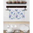 thumbnail image 3 of Blue Purple Spring Floral Kitchen Dish Towels for Drying Dishes Set of 2, Summer Botanical Elegant Waffle Weave Microfiber Hand Tea Bathroom Towels Quick Dry & Absorbent Towel 15.7x23.6, 3 of 7