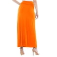 thumbnail image 4 of Women's Maxi Length High Waist Foldable Waistband Solid Skirt, 4 of 7