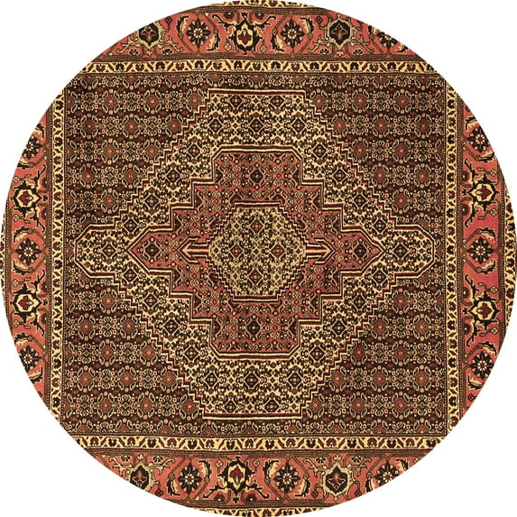 Ahgly Company Indoor Round Persian Brown Traditional Area Rugs, 6' Round