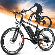 Ayner 26'' Electric Bike Adult Ebike, 500W Brushless Motor, 36V/12.5Ah Removable Lithium-Ion Battery Fast Charge, Electric Mountain Bicycle with Dual Disc Brakes, 21 Speed Gears Black