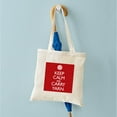 thumbnail image 4 of CafePress - Red Keep Calm And Carry Yarn Tote Bag - Unisex Canvas Tote Bag, Beige, 1-Piece, 4 of 6