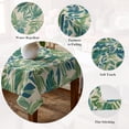 thumbnail image 5 of Green Palm Leaf Table Cloth Waterproof Tablecloths, Tropical Plants Retro Pastoral Summer Tablecloth Dining Table Cover for Kitchen Party Tabletop Outdoor, Square Tablecloth 60x60 Inch, 5 of 9