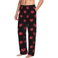 thumbnail image 6 of Lsque red lips Print Men's Pajama Pants, Lounge Pant - Comfortable Home Wear,Elastic Waistband, Stylish Design-Large, 6 of 6