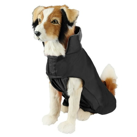 Fleece Lined Warm Dog Jacket for Winter Outdoor Waterproof Reflective Dog Coat