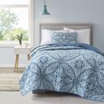 thumbnail image 1 of Juego de colcha Comfort Spaces Gloria Damask Aqua tamaño Twin 168 x 229 cm, 1 of 7