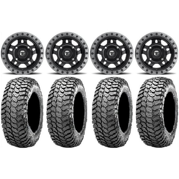 Fuel Anza Black 14" Wheels 28" Liberty Tires Polaris RZR XP 1000 / PRO XP / Ranger XP 900/1000