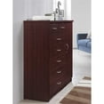 thumbnail image 6 of Pemberly Row Contemporary 7 Drawer Wood Chest with 2 Locking Drawers in Mahogany, 6 of 6