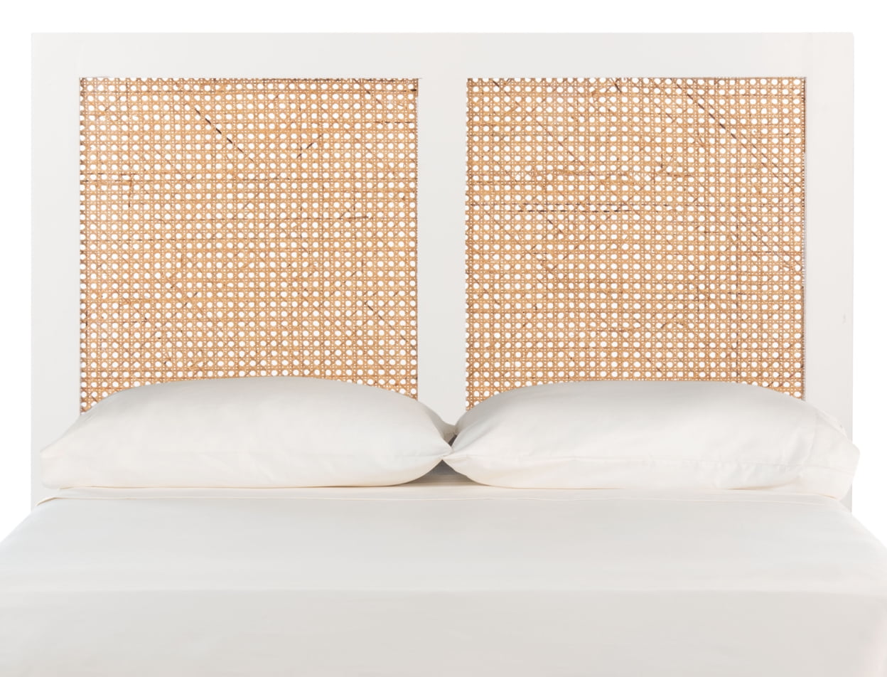 SAFAVIEH Vienna Cane Farmhouse Wood Headboard, Twin, White Wash
