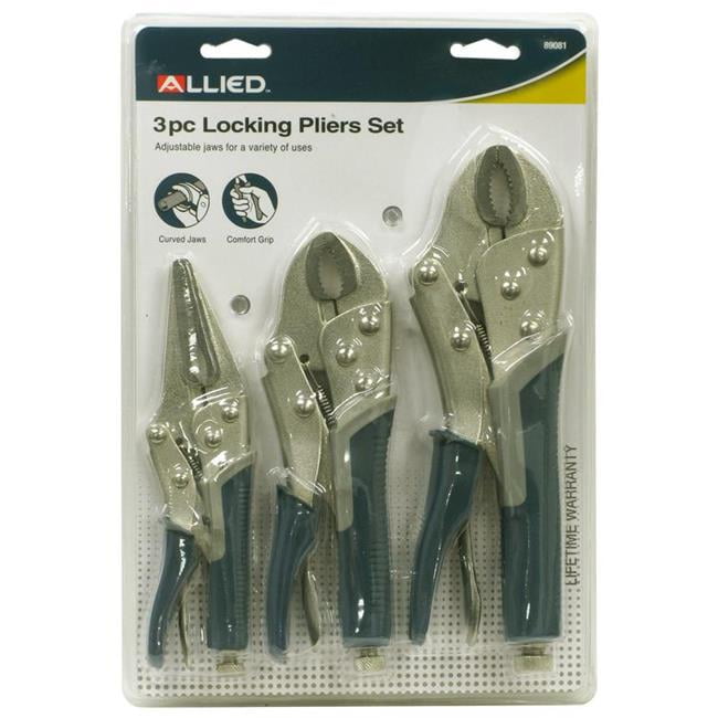 Allied 89081 Locking Pliers Set 3 Piece