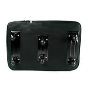K-Cliffs Unisex 36 Inch Black Multi Tiered Collapsible Expandable Wheeled Travel Cargo Duffle Bag with Zippered Pockets