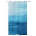 thumbnail image 2 of nqOlkjepod Outdoor Curtains for Patio Waterproof, Blue Ocean Waves Outdoor Privacy Panels Grommet, Stripe Ombre Coastal Blackout Outside Curtains for Porch/Cabana/Pergola/Gazebo 54"x108", 1 Panel, 2 of 8