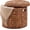 Espresso, variant on Casa Pura Furniture 17" Espresso Water Hyacinth Handwoven Round Storage Ottoman with Lid, Versatile Footstool & Organizer for Living Room, Bedroom, Cloakroom