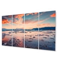 thumbnail image 2 of Designart "Sunset On Alaska Sea Coastal Serenity" Landscapes Metal Wall Art Set, 2 of 5