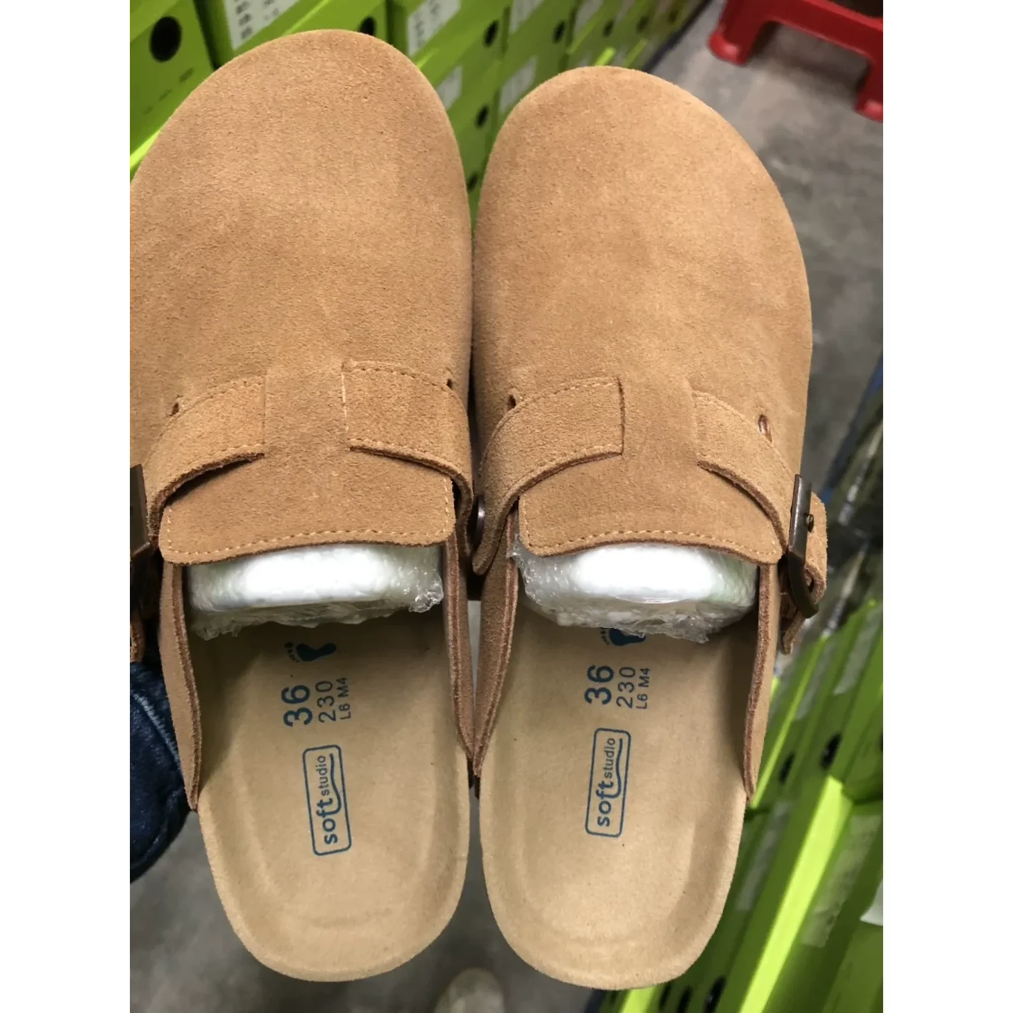 2024 Mules Classiques à Bout Fermé pour Hommes avec Bout en Liège