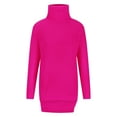 thumbnail image 6 of XMMSWDLA Women'S Turtleneck Knit Pullover Sweaters 2023 Fall Long Sleeve Soft Classic Fitted Sweater Tops Hot Pink Christmas Sweater Girls, 6 of 8
