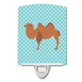 thumbnail image 1 of Carolines Treasures BB7992CNL Bactrian Camel Blue Check Ceramic Night Light, 1 of 1