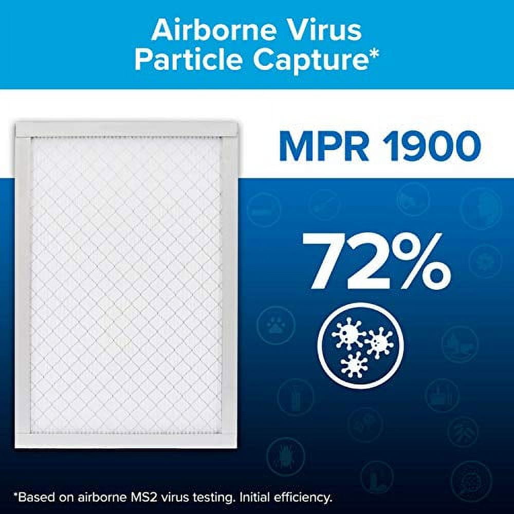Filtrete 14x30x1 Air Filter, MPR 1900, MERV 13, Healthy Living Ultimate Allergen 3-Month Pleated 1-Inch Air Filters, 2 Filters