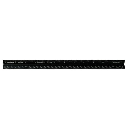 Johnson Level 1817-0000 Aluminum Architect's Rule, 12", Anodized Finish, Each