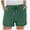 Dark Green, variant on Staki Women's Linen Shorts with Pockets Drawstring High Elastic Waisted Wide Leg Loose Casual Summer Shorts(Blue,S)