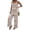 Floral Beige, variant on Women Jumpsuits Casual Sleeveless Spaghetti Strap Long Pants Romper Summer Outfits with Pockets