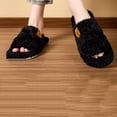 thumbnail image 2 of CHUMUD Women's Fuzzy Open-toe Slippers Soft Comfy Memory Foam Indoor House Shoes Washable Bedroom Shoes, 2 of 8