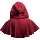 thumbnail image 2 of Sombrero medieval vintage rojo con capucha, capa medieval unisex con capucha, poncho de Halloween, disfraz de cosplay para hombres y mujeres, 2 of 5