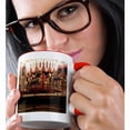 thumbnail image 2 of 3drose, Bright Lights Carousel Merry Go Round Hobby Horses, 11oz Two-tone Red Mug, 2 of 6