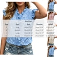 thumbnail image 4 of TGSLY Women's Floral Embroidered Tank Tops Dressy Casual V Neck Ruffle Trim Sleeveless Shirts Loose Fit Boho Solid Color Vest L, 4 of 6